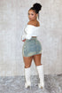 Tic Tac Toe Side Cut Out Mini Skirt